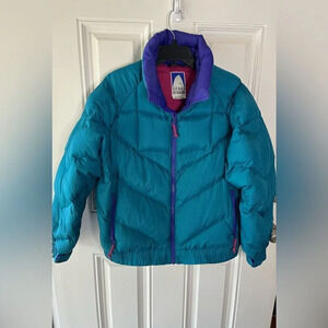 Vintage Sierra Designs down filled puffer jacket size medium retro style